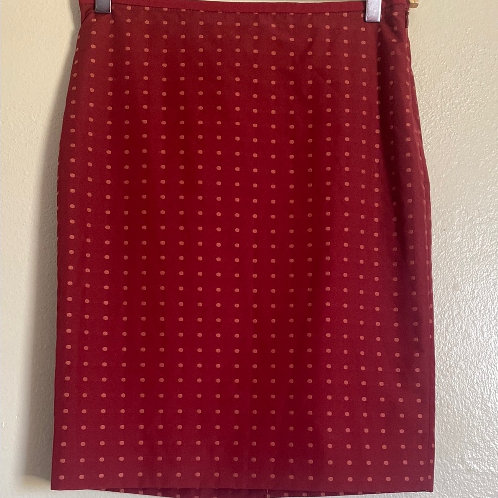 Elegant Red Polka Dot Skirt